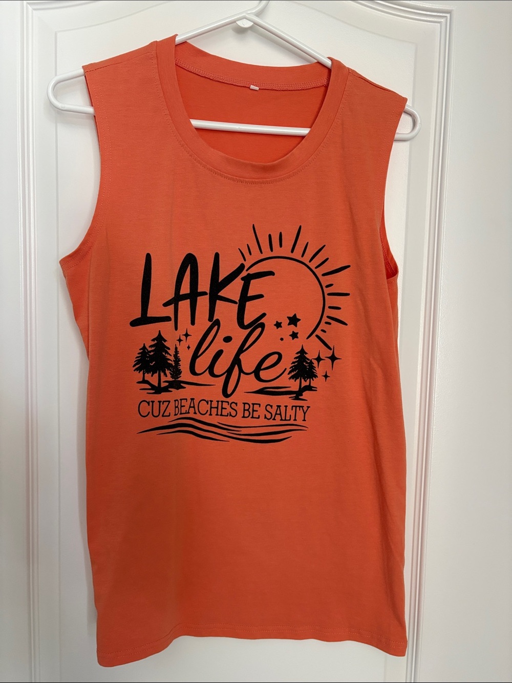 Lake Life Orange Sleeveless top